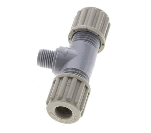 Accesorio de compresión en T de PA de 8x6mm y G1/8'' con rosca macho 10 bar [2 piezas]