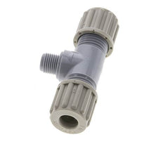 Accesorio de compresión en T de PA de 8x6mm y G1/8'' con rosca macho 10 bar [2 piezas]