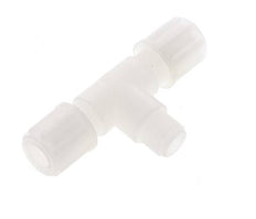 Racor de compresión en T de PVDF de 6x4 mm y G1/8'' con rosca macho 10 bar