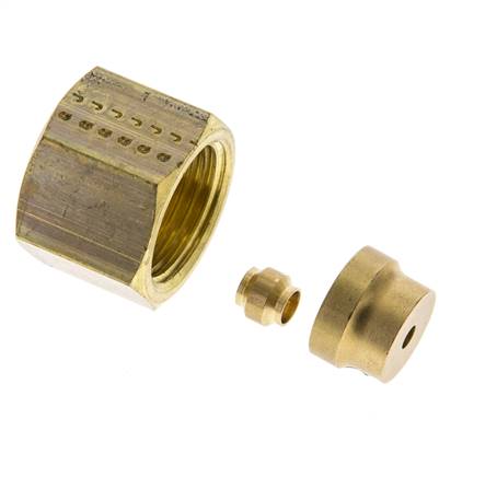 Racor de compresión recto de latón de 4 mm DN 1275 bar DIN EN 1254-2