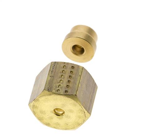 Racor de compresión recto de latón de 4 mm DN 1275 bar DIN EN 1254-2