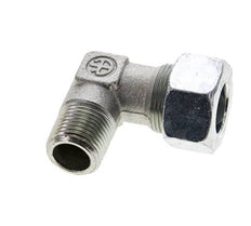 1/2'' NPT Macho x 18L Acero zincado Codo de 90 grados Anillo de corte 315 Bar DIN 2353