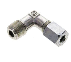 1/4'' NPT Macho x 6L Acero zincado Codo de 90 grados Anillo de corte 315 Bar DIN 2353
