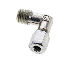 1/4'' NPT Macho x 6L Acero zincado Codo de 90 grados Anillo de corte 315 Bar DIN 2353