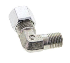 1/4'' NPT Macho x 8S Codo de acero galvanizado de 90 grados Anillo de corte 630 Barra DIN 2353
