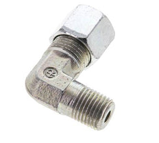 1/4'' NPT Macho x 8S Codo de acero galvanizado de 90 grados Anillo de corte 630 Barra DIN 2353