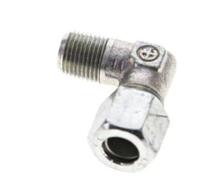 1/8'' NPT Macho x 8LL Codo de acero galvanizado de 90 grados Anillo de corte 100 Bar DIN 2353