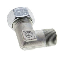 3/4'' NPT Macho x 22L Codo de acero galvanizado de 90 grados Anillo de corte 160 Bar DIN 2353