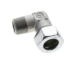 3/4'' NPT Macho x 22L Codo de acero galvanizado de 90 grados Anillo de corte 160 Bar DIN 2353