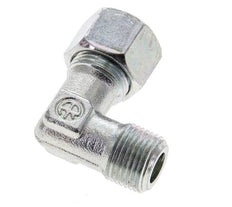 3/8'' NPT Macho x 12L Acero zincado Codo de 90 grados Anillo de corte 315 Bar DIN 2353