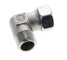 1'' NPT Macho x 28L Codo de acero galvanizado de 90 grados Anillo de corte 160 Bar DIN 2353