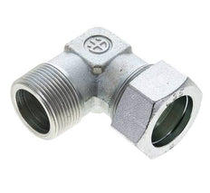 1 1/4'' NPT Macho x 35L Codo de acero galvanizado de 90 grados Anillo de corte 160 Bar DIN 2353