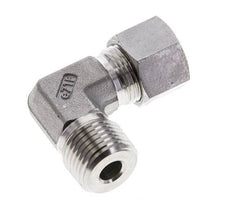 1/2'' NPT Macho x 12S Acero inoxidable Codo de 90 grados Anillo de corte 630 Barra DIN 2353
