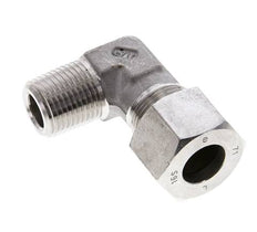 1/2'' NPT Macho x 16S Acero inoxidable Codo de 90 grados Anillo de corte 400 Bar DIN 2353