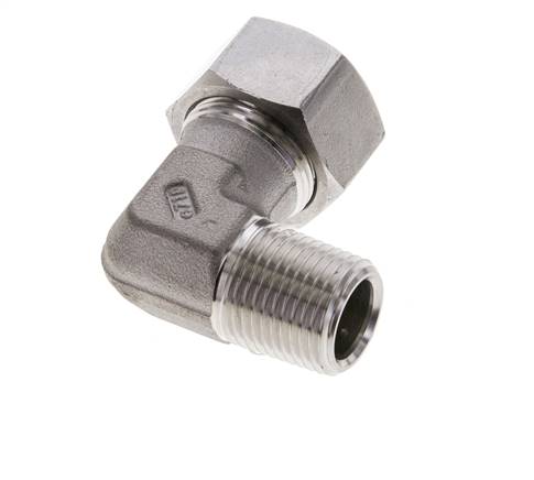 1/2'' NPT Macho x 18L Acero inoxidable Codo de 90 grados Anillo de corte 315 Barra DIN 2353