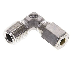 1/4'' NPT Macho x 6L Acero inoxidable Codo de 90 grados Racor de compresión 315 Bar DIN 2353