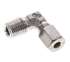 1/4'' NPT Macho x 6L Acero inoxidable Codo de 90 grados Racor de compresión 315 Bar DIN 2353