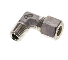 1/4'' NPT Macho x 10L Acero inoxidable Codo de 90 grados Racor de compresión 315 Bar DIN 2353
