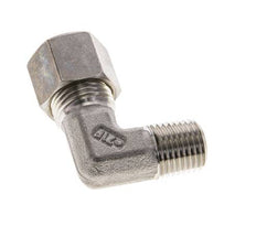 1/4'' NPT Macho x 10L Acero inoxidable Codo de 90 grados Racor de compresión 315 Bar DIN 2353