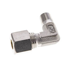 1/8'' NPT Macho x 8L Acero inoxidable Codo de 90 grados Racor de compresión 315 Bar DIN 2353