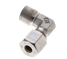 3/8'' NPT Macho x 8S Codo de compresión de 90 grados de acero inoxidable 630 Bar DIN 2353