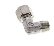 3/8'' NPT Macho x 10S Codo de compresión de 90 grados de acero inoxidable 630 Bar DIN 2353