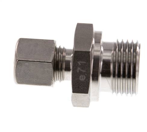 G 1/2'' Macho x 8L Racor de compresión recto de acero inoxidable 315 Bar DIN 2353