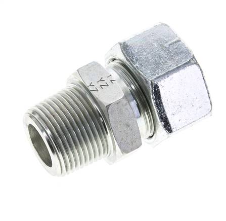 1'' NPT Macho x 25S Anillo de corte recto de acero galvanizado 400 Bar DIN 2353