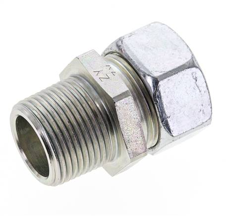 1'' NPT Macho x 28L Anillo de corte recto de acero galvanizado 160 Bar DIN 2353