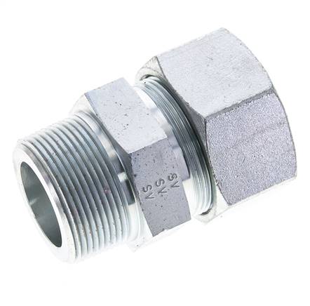 1 1/2'' NPT Macho x 38S Anillo de corte recto de acero galvanizado 315 Barra DIN 2353
