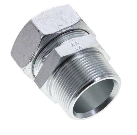 1 1/2'' NPT Macho x 42L Anillo de corte recto de acero galvanizado 160 Bar DIN 2353