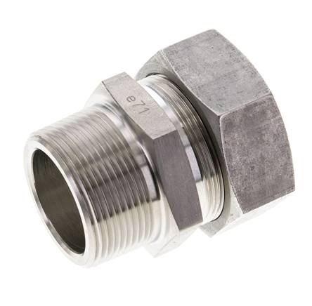 1 1/2'' NPT Macho x 42L Anillo de corte recto de acero inoxidable 160 Bar DIN 2353
