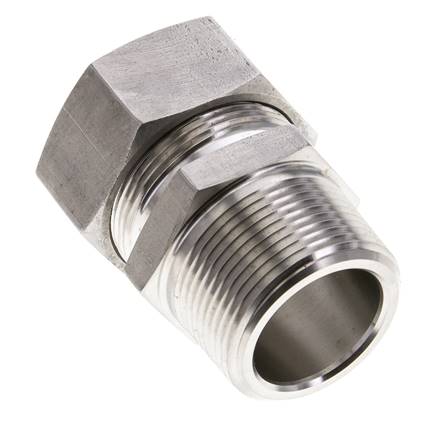 1 1/4'' NPT Macho x 35L Anillo de corte recto de acero inoxidable 160 Bar DIN 2353