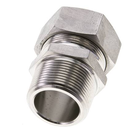 1 1/4'' NPT Macho x 35L Anillo de corte recto de acero inoxidable 160 Bar DIN 2353