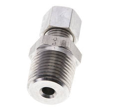1/2'' NPT Macho x 8L Racor de compresión recto de acero inoxidable 315 Bar DIN 2353