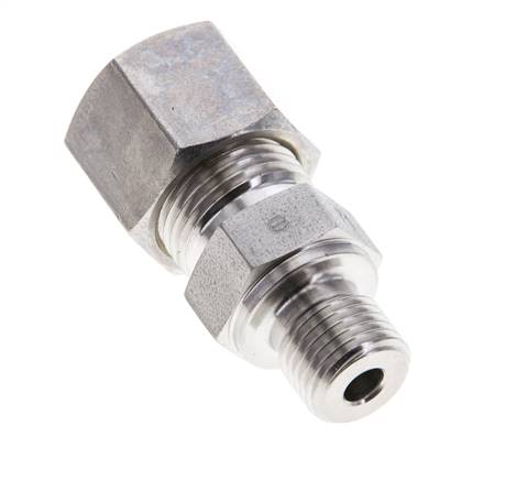 1/4'' NPT Macho x 10S Racor de compresión recto de acero inoxidable 630 Bar DIN 2353
