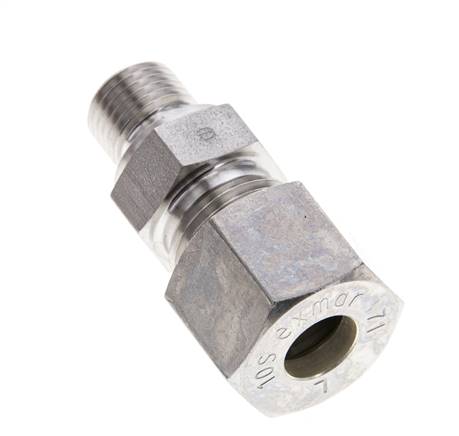 1/4'' NPT Macho x 10S Racor de compresión recto de acero inoxidable 630 Bar DIN 2353