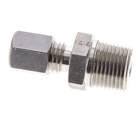 racor de compresión recto de acero inoxidable 3/8'' NPT Macho x 6L 315 Bar DIN 2353