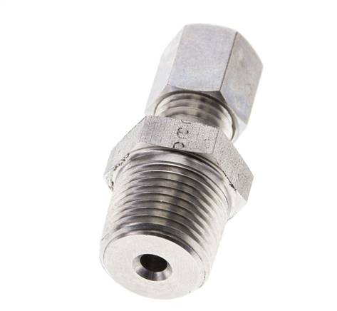 racor de compresión recto de acero inoxidable 3/8'' NPT Macho x 6L 315 Bar DIN 2353