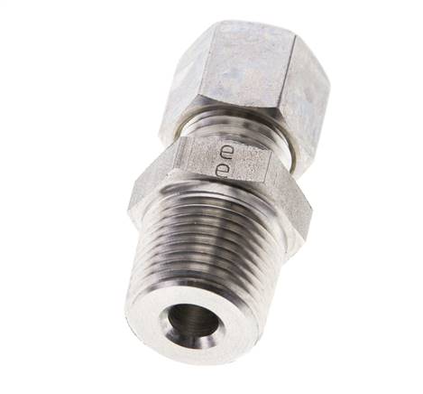 racor de compresión recto de acero inoxidable 3/8'' NPT Macho x 8L 315 Bar DIN 2353