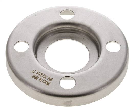Brida Suelta DN40-PN10 Acero Inoxidable 1.4301 Prensado Similar A DIN 2642