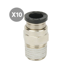 4mmxR1/4'' Ajuste a presión recto [10 piezas]
