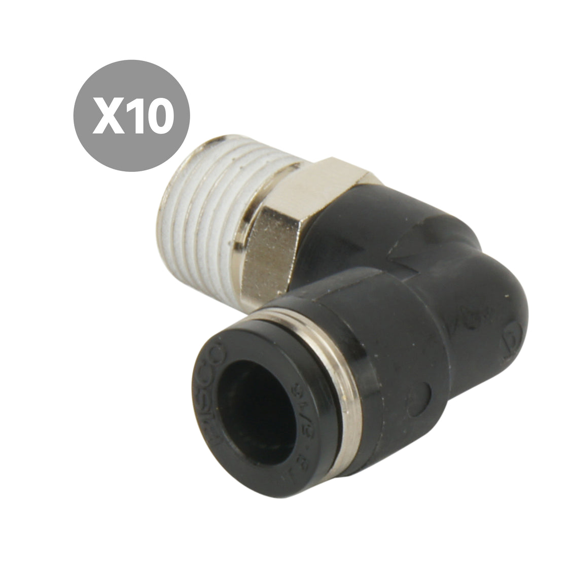 4mmxR1/4'' Codo Push Fit [10 piezas]