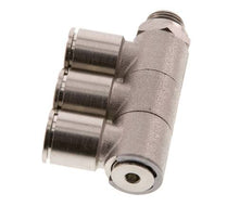 Racor de 3 vías con rosca macho 12mm x G1/4'' Latón NBR Giratorio