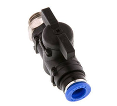 Válvula de bola recta de 2 vías 8 mm - G1/4'' Plástico/Latón