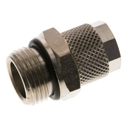 Conector Recto Latón Niquelado 10x8 & G3/8'' Rosca Macho NBR [2 piezas]
