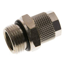 Conector Recto Latón Niquelado 10x8 & G3/8'' Rosca Macho NBR [2 piezas]