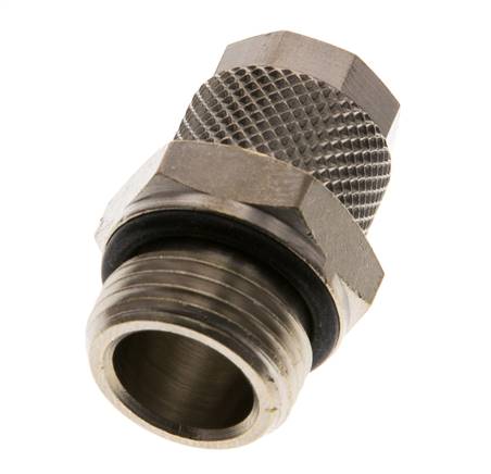 Conector Recto Latón Niquelado 10x8 & G3/8'' Rosca Macho NBR [2 piezas]