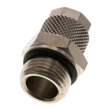Conector Recto Latón Niquelado 10x8 & G3/8'' Rosca Macho NBR [2 piezas]