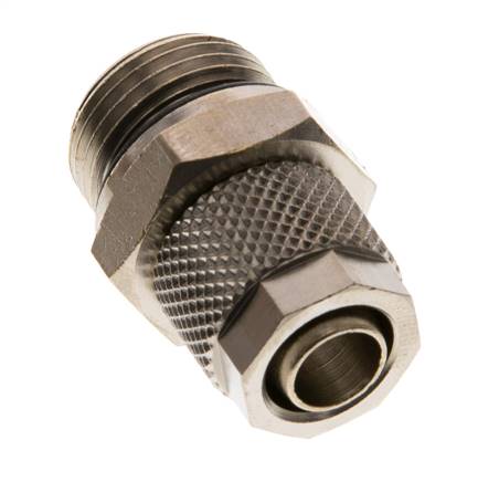 Conector Recto Latón Niquelado 10x8 & G3/8'' Rosca Macho NBR [2 piezas]
